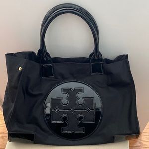 Tory Burch Leather Trim Nylon Tote Bag